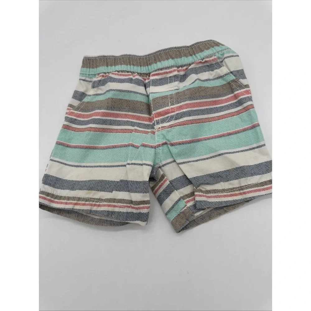 Carters Boys‎ Shorts 18 Months Striped With Pockets Pastels Cotton